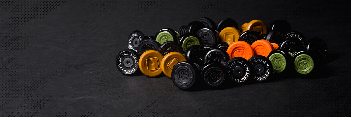 Shop BMX Fork Bar Ends to suit every rider level and style at SourceBMX. Whether you want to replace the old or buy new ones. We have a huge range for your BMX Bikes from Beginners to Intermediate, or Pro to Race.
