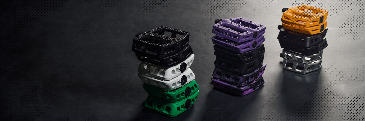 Shop from our large collection of BMX Pedals from Source BMX from top BMX Brands. Find a selection of pedals to keep your BMX Bikes running smoothly to take your performance to next level for those jumps and tricks.